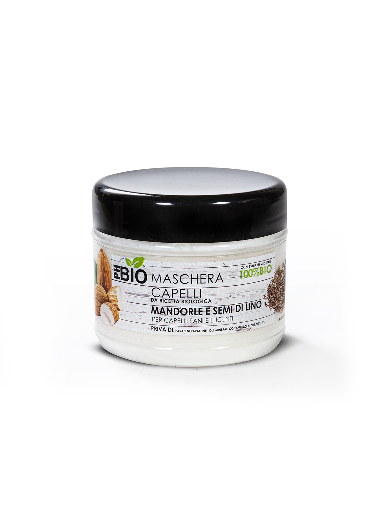 MASCHERA CAPELLI MANDORLE E SEMI DI LINO